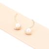 Pendientes de perlas naturales de agua dulce para mujer, elegantes pendientes de circonita en forma de S, chapados en cobre, accesorios de oro, regalo para celebridades de Internet, mismo estilo.