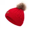 Sombrero de punto con pompón de pelo lindo para niños y niñas, sombrero de lana cálido para protección de orejas, otoño e invierno, sombrero tipo jersey estilo coreano, sombrero para el frío, moda