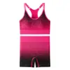 Conjunto de Sutiã Esportivo Transfronteiriço para Mulheres Alta Intensidade à Prova de Impacto Corrida Yoga Fitness Colete Sem Costura Push-Up Sutiã Fitness
