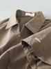 Camisa Polo de Moda Estilo Hong Kong Verano para Hombre Holgada Simple Casual Color Puro Pantalones con Múltiples Bolsillos de Solapa Camiseta de Manga Corta de Negocios Exportación