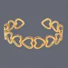 Fornecimento Exclusivo Transfronteiriço de Pulseiras Abertas Irregulares Estilo Europeu e Americano, Aço Inoxidável Galvanizado a Ouro Real 18K, Pulseiras Femininas de Luxo Leve Atacado