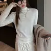 Camiseta Base de Manga Larga de Modal de Fábrica para Mujer, Nuevo Estilo Otoño/Invierno, Sencilla, Adelgazante, de Gama Alta, Versátil Estilo Coreano
