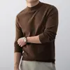 Nuevo suéter de punto liso para hombre, moderno y casual, camisa básica de manga larga de alta gama, suéter de cuello redondo para hombre de otoño e invierno, disponible para venta al por mayor