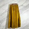 Roupas femininas estilo chinês novas, calças compridas de jacquard de rayon com cintura alta elástica, modeladoras, estilosas, versáteis e com bom caimento de perna larga.