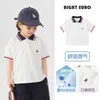 Polo Infantil Masculino Europeu Color Block Manga Curta Roupas Infantis 2026 Novo Conjunto de Verão para Crianças Bebês Manga Meia