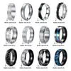 Conjunto de 12 Peças de Anéis Rotativos para Alívio de Estresse de Aço Inoxidável - Novo Estilo Europeu e Americano da Amazon - Transfronteiriço