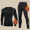 Calças Térmicas Forradas com Fleece para o Inverno Masculino, Leggings de Outono, Calças de Camada Base, Aconchegantes e Aquecidas, Apertadas para Esportes de Esqui, Alta Elasticidade, Casuais Longas
