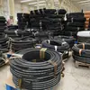 Manguera de Caucho Trenzada con Alambre de Acero, Conjunto de Manguera de Alta Presión, Manguera de Caucho con Brida de Gran Diámetro Resistente al Desgaste, Manguera Hidráulica para Minería