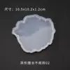Molde de Resina de Cristal DIY Papoula Onda Irregular Base para Copo Molde de Exibição Molde Decorativo de Silicone
