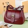 M8843 bolsa simples de mãe de meia-idade 2024 nova bolsa feminina de couro macio bolsa mensageiro bolsa de ombro de grande capacidade para sogra