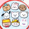 Parche Adhesivo de PVC Suave con Gota de Resina de Oso de Dibujos Animados Perro Accesorios DIY Funda para Teléfono Móvil Vaso de Agua Pantuflas Caja de Almacenamiento Equipaje Gancho para Coche