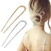 Horquillas en forma de U Europeas y Americanas, Horquillas de Aleación de Alta Gama para la Parte Trasera de la Cabeza, Elegantes Horquillas para Moños para Mujeres, En Stock