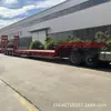 Vendas transfronteiriças semi-reboque de plataforma baixa de 4 eixos 8 eixos transporte pesado semi-reboque de plataforma baixa