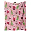 Bestseller transfronterizo de Amazon: Manta de franela con estampados de alce, bruja y calabaza para doble festividad, sofá, fiesta de Navidad