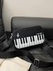 Nota de Moda Bolso Pequeño Cuadrado Negro Piano y Blanco para Niña Bolso de Estilo Nuevo Bolso de Mujer Bolso Cruzado de un Hombro Versátil Bolso de Regalo Moderno