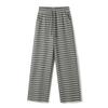 Pantalones de Pierna Ancha a Rayas Blancas y Negras para Mujer, Otoño e Invierno con Cordón Ajustable Rectos Holgados Tejidos Casuales hasta el Suelo, Cintura Alta y Adelgazantes