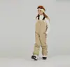 Pantalones de esquí para niños tipo peto para hombres y mujeres, de invierno para exteriores, a prueba de viento, pantalones de snowboard, de una sola pieza, para mantener el calor