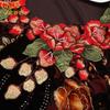 Vestido de veludo dourado conjunto para mãe primavera 2023 novo saia bordada chinesa roupas para crianças mulheres de meia-idade uma consignação