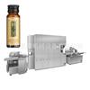 Línea de conexión para llenado de líquidos orales de 50 ml, máquina de llenado y tapado de líquidos orales de 10 ml y máquina de llenado de 30 ml.