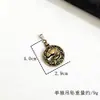 Collar Colgante Popular Europeo y Americano de Cabeza de Caballo de la Suerte, Personalizado Hueco Doble Capa Espejo Año del Caballo Zodiacal Joyería al por Mayor