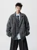 Chaqueta Gruesa Holgada Estilo Hong Kong Invierno Juvenil para Hombre, Abrigo Corto Resistente al Desgaste de Fibra de Poliéster para Adolescentes con Etiquetas