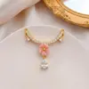 Colgante Flor Transfronteriza Cobre Microincrustación Circonita Collar Pulsera Accesorios Lujo Ligero Gama Alta Versátil Accesorios de Joyería DIY