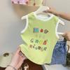 2026 Nuevo Chaleco Floral Elegante de Verano para Niñas Camiseta sin Mangas de Encaje Estilo Princesa Top Halter