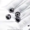Botón Esférico de Níquel Negro Eléctrico 15mm Aleación Galvanizado Botón de Champiñón Botón Cuatro-en-Uno Colgante Boutique