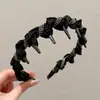Diadema Ondulada Marrón para Mujer, Uso Diario, Antideslizante, con Dientes, para Lavarse la Cara, Accesorio para el Cabello