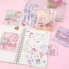 4 en el carácter lindo esmerilado pegatinas para hand account patrón pequeño decorativo pegatinas pequeñas diy caricatura y paquete de pegatinas de papel para hand account