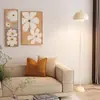 Lámpara de pie para sala de estar transfronteriza, lámpara de ambiente tipo capullo de color crema para mesita de noche de dormitorio, luminaria de moda