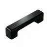 Juego de tiradores de madera maciza de color negro mate para puerta de armario y puerta de mueble, juego de tiradores de madera lacada minimalista para puerta de mueble y cajón