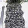 Ribete de Encaje de Pestañas Doble Cara No Elástico de Punto de Trama Negra Lisa Tanglong, Accesorios de Encaje para Lencería, Accesorios para Ropa