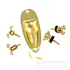 Accesorios para Guitarra St Socket en Forma de Barco Pin para Correa Tapa de Perilla de Volumen Juego de Hebillas para Cuerdas Conector Jack para Guitarra Eléctrica