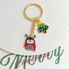 Llavero de Navidad Lindo Muñeco de Nieve Alce Caja de Regalo Árbol de Navidad Exquisito Creativo Colgante Joyería para Bolso