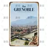 Pinturas de Lata Retro Americanas de Paisajes Urbanos, Edificios, Arte de Pared para Sala de Hotel y Pinturas Artesanales Hechas a Medida por el Fabricante Más Vendidas