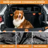 Funda protectora para asiento de coche de mascotas antiarañazos directa de fábrica con protección lateral, funda para asiento trasero, asiento para mascotas con ventana de malla