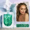 Camaleão Colorido Glitter Gel Brilho Corporal em Pó Lantejoula de Sereia Gel Carnaval Maquiagem para Rosto e Olhos