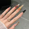 2026 Venta Caliente Estilo Lujo de Gama Alta Arte para Uñas con Efecto Realzador de Blanco, Dorado Degradado Ojo de Gato Deslumbrantes Pegatinas para Uñas Hechas a Mano