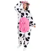 2025 Lançamento Novo Lote Misto Roupas para Casa Animal Desenho Animado Adulto Pijama de Flanela Série Vaca Roupa Externa