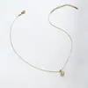 Collar de corazón de circón estilo europeo y americano, collar con colgante de corazón de lujo discreto, cadena de clavícula simple de acero inoxidable para mujer