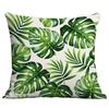 Cojín Impreso HD de Planta Verde Tropical Transfronterizo Nuevo para Amazon, Funda de Cojín para Sofá de Casa