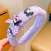 Faixa de cabeça infantil Desenho animado Kulomi Series Headwear Outono e inverno Nova lavagem de menina Borda larga Grampo de cabelo Faixa de cabeça Acessórios para cabelo