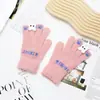 Guantes Cálidos de Felpa Compatibles con Pantalla Táctil de Cinco Dedos, Estilo Hada Lindo para Parejas, Forrados de Felpa para Estudiantes, Guantes Térmicos de Otoño e Invierno