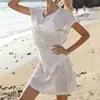 Vestido de Playa Ruso de Venta Caliente Transfronterizo Europeo y Americano, Vestido de Playa de Ganchillo Hueco
