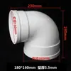 Codo Reductor de Drenaje de PVC/Codo Reductor Excéntrico/Codo Grande y Pequeño/110 a 90/75 Grados/50 Grados/160/90 Grados