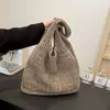 Bolso Trenzado Versátil de Moda para Mujer, Bolso de Punto Casual Simple, Bolso de Hombro Cruzado Simple de Gran Capacidad