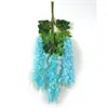 Decoración de Boda Fondo Tiras de Flores Flores de Glicinia Artificiales Techo de Moda Glicinia Pasillo Largo Arco Flores de Glicinia Artificiales