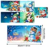Tarjetas de Felicitación Navideñas Populares Transfronterizas Multiserie Hechas a Mano con Diamantes Juego de 9 Piezas con Sobres Pegatina de Diamante Dibujos Animados Juego de 6 Piezas