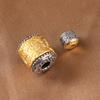 Rey Ciervo Dorado Plata S925 cuentas sueltas accesorios vintage Xiangyun mantra de seis palabras koi cuentas de barril cuentas espaciadoras cuentas redondas accesorios de plata